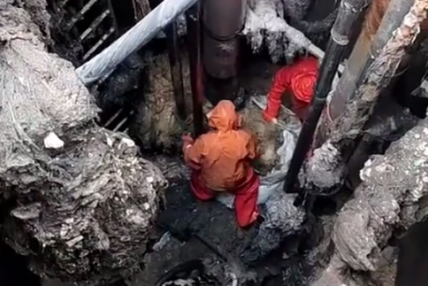 Скриншот видео с процесса очистки Пресс-служба Приморского водоканала
